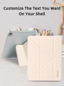 可定制透明笔槽，8 档角度可折叠粉色平板电脑保护套，兼容 iPad Mini 6/Mini 7/Air/Air 2/9.7/10.2/10.5/Air 4/Air 5/10.9/Pro 11 英寸/第十代/Air 11 英寸 (M2)-2024/Pro 11 英寸 (M4)-2024/Air 11 英寸 (M3) 2025/iPad (A16) 11 英寸第十一代 2025。多角度支架，内置笔槽，TPU 软边保护，磁吸式自动休眠/唤醒，简约/休闲/个性化/高端/创意设计。（产品不含触控笔） - 粉色 - 查看 3