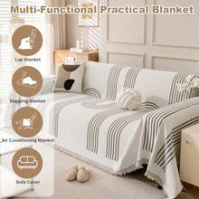 Gugxiom Funda de Sofá Chenille de Doble Cara Fundas de sofá para Perros y Gatos Cubre Salas esquineras en L para sofá de 3 plazas 2 plazas y 1 Plaza marrón Claro 180 * 300cm - marrn claro - Ver 5