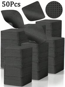 2000/1000/200片装指甲清洁湿巾 - 专业无绒指甲油卸除棉片，UV凝胶清洁纸巾，无香型美甲准备和完成清洁工具（黑色） - 黑色 - 查看 9