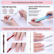 Almond Fake Nail Tips Medium: 600Pcs Full Cover Nail Tips For Acrylic Nails Professional Clear Nail Tip With Nail Glue Remover &Amp; Glue Acrylic False Nail Clippers Art Nail Extension Kit For Home Salon - ColorA - 查看 7