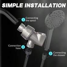 Handheld Shower Head Holder With Swivel Ball Joint, Adjustable Shower Arm Bracket, High-Quality ABS Holder, Connects Shower Arm And Shower Hose - Grey - View 5