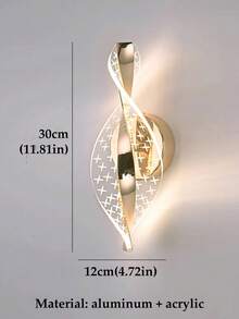 Gold/Black Acrylic Wall Lamp With Cloud/Snowflake Pattern, Suitable For Bedroom, Living Room, Dining Room And Other Home Decor Lighting