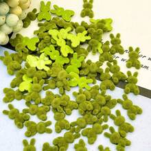 10pcs Mini Flocking Rabbits - Handmade Plush Flock Animal Beads With Fluffy Flock Coat, DIY Craft Pendants For Hair Accessories, Easter & Ramadan Gifts Suitable For DIY Crafts, Hairpins, Keychains, Scrapbooking - Multicolor - View 8