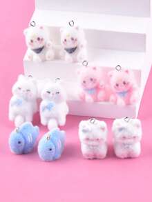 10件装企鹅树脂吊坠耳环项链配件DIY首饰配件 - 彩色 - 查看 3