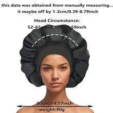 2pcs Satin Sleep Cap, Unisex, Soft Stretchy Silk Sleep Hat Suitable For Curly Hair And Braids - 2pcs - View 3