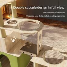 Stable Cat Tree, Suitable For Multiple Cats, 360° Transparent Capsule With Cat Toys, A Cat Tree That Combines Rest And Play For Cats. - Multicolor - View 8