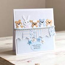 Creative Animal Flags Metal Cutting Dies, DIY Scrapbooking Album And Embossing Stencil, Greeting Card Making Tool, Card Paper Cutting Crafts ,Gift Card Making Template Die Cuts. - Silver - View 8