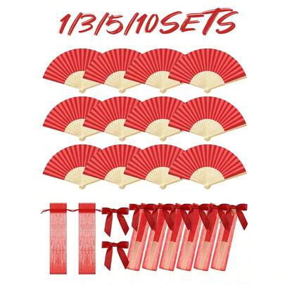 Bộ 3/15/30 chiếc quạt xếp gỗ màu đen kèm túi quà, thiệp cảm ơn, quạt xếp tre cầm tay cho cô dâu, trang trí tiệc cưới, quạt xếp tre cầm tay cho phù dâu, phụ kiện chụp ảnh tiệc độc thân, quà tặng và trang trí đám cưới cho phù dâu, quà cưới hoàn hảo, trang trí đám cưới, lý tưởng cho các bữa tiệc và sự kiện, phụ kiện mùa hè hoàn hảo, quạt xếp dành cho nữ.