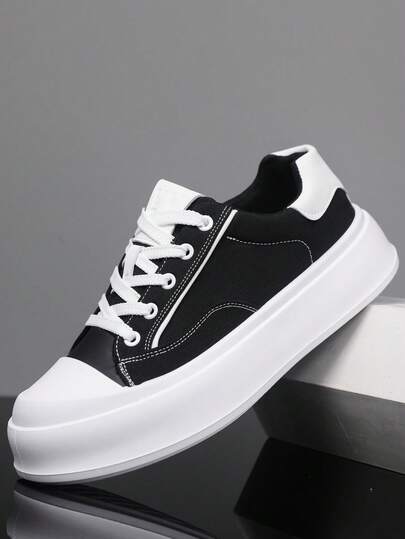 Giày nam mới 2025, Giày thể thao nam mùa xuân mới, Giày thể thao thoáng khí kiểu Hàn Quốc, Giày thể thao đế mềm đa năng đế dày, Giày chạy bộ nam kiểu Hàn Quốc, Giày trượt ván, Giày trắng, Giày bệt, Giày thường ngày, Giày thể thao, Giày đế dày thời trang