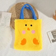 1 pieza Bolsa de lona de Pascua, Bolsa de dulces con conejo de peluche lindo, Bolsa decorativa de regalo creativo para fiestas - Multicolor - Ver 2