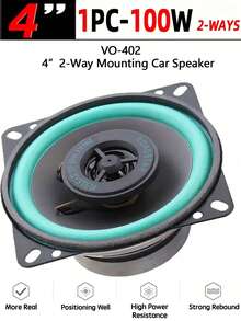 1个4/5/6英寸汽车音响扬声器升级套装，超薄低音炮替换扬声器，100W两分频HiFi同轴立体声，全频高音单元、中音单元、低音单元，安装简便，不含电池，适用于汽车音响升级和车门扬声器更换，全频汽车音响扬声器 - 多色 - 查看 13