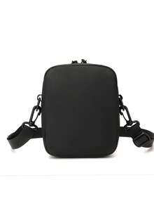 Mini PU Solid Color Crossbody Bag For Men, Suitable For Daily Commute, Travel, Shopping, Casual Wear - Black - View 6