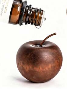 1/2pcs Natural Wooden Aroma Diffuser - Apple Shaped Essential Oil Diffuser, Elegant Brown Woodgrain, Non-Flammable, Easy Operation, Automatic Diffusion System, Suitable For Home, Car And Office - Air Freshener, Holiday Gift - Ideal For Bedroom, Living Room, Spa Decoration - Natural Wooden Material, Apple Shaped Aroma Diffuser, Improve Air Quality, Fashionable Home Decor, Home Decoration, Christmas Decoration, Room Decoration, Christmas Gift - Multicolor - View 3