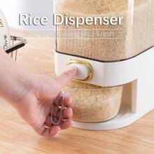 Asnews 1-Piece Set Large-Capacity Vacuum-Sealed Grain Storage Containers – Specialized Airtight Jars For Rice, Grains And Other Dry Food Preservation - Clear - View 7