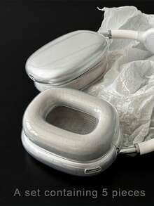 1 Set Transparent TPU Protective Case Compatible With Apple Max Headphones, Waterproof And Scratch-Resistant, Classic - Clear - View 6