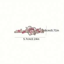 Exquisite Sweet Cool Love Rhinestone Hair Clip For Women, Small Design Side Clip Bangs And Loose Hair Clip, Temperament Hairpin Headwear - Nhiều màu - Xem 3