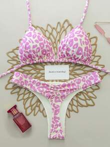 Women Bikini Sets - Pink - View 5