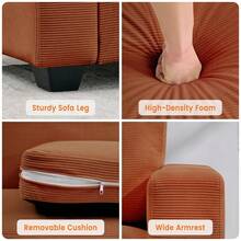 83 Pulgadas Modern Sofa 3 Seater 5 Plaza Deep Seat - Sofá para Salón, recámara, Oficina - Magenta - Ver 7