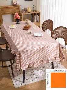 1 buah Taplak Meja Minimalis Khaki Berumbai, Gaya Rumah Pertanian Amerika untuk Dapur, Meja Makan, Meja Kopi, Rak TV, Lorong Masuk, Cocok untuk Liburan, Pesta, Pernikahan, Perjamuan, Latar Belakang Fotografi Sepanjang Musim - Khaki - View 13