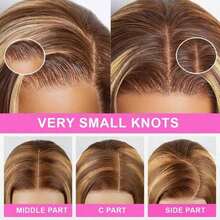 34 Inch 200% Density Straight Real Hair Lace Front Wigs With Natural Hairline - 5*5 13*4 Ear To Ear Straight Pre Plucked Pre Bleached HD Transparent Lace Frontal Wigs Glueless - Ombre Honey Blonde Highlight P4/27 Color - Wear And Go Pre Cutting Pre Ironing Pre Pulling Brazilian Virgin No Glue Needed No Skills Lace Closure Wigs Frontal Glueless - Blended Frontal Human Hair Wigs Glueless Weaves Wigs For Women Daily Use - S4/27 - View 9