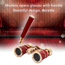 3x25 Tricolor Theater Binoculars (Red, White, Black) | Portable Glasses For Children (Opera And Concert) | Cute Mini Binoculars, Ideal Gift For Children, Shows And Sightseeing While Traveling - Red - View 3