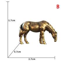4pcs High Quality Copper-Color Mini Horse Figurines - Micro-Carved Crafts, Room Decor Horse Sculptures | Copper Surface - Moss Terrarium Fish Tank Micro Landscape Decorations - Multicolor - View 9