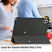 Case For Xiaomi Redmi Pad 2 Pro 12.1-Inch Tablet Case, New 2025 Edition, E-Reader Cover, Supports Smart Wake/Sleep, Adjustable Tri-Fold Stand - Black, Navy, Dark Green - Multicolor - View 6