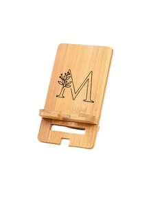 Adjustable Basic Phone Stand A-Z Portable Alphabet Letter Shaped Phone Stand, DIY Carving Crafts Detachable Assembly Phone Holder, Creative One-Piece Foldable Phone Stand With Floral & Letter Line Carving Design, Slouchy Desktop Telescopic Phone Holder, Travel Essential, Desktop Accessory, Home Goods, Storage Supplies, Travel Accessories, Valentine's Day Gift - Multicolor - View 15
