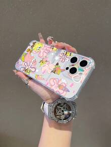 1 chiếc ốp lưng điện thoại trong suốt dễ thương và vui nhộn với hình SpongeBob SquarePants hoạt hình, họa tiết hoa bong bóng, chống sốc, tương thích với Apple 11/12/12 Pro Max/14 Pro Max/15/15 Pro/16/16 Pro Max/17 và các dòng máy khác. - Nhiều màu - Xem 7