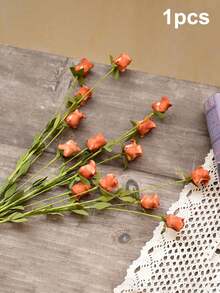 1/2支人造多头玫瑰，18.7英寸泡沫玫瑰花束，适用于室内/室外装饰、餐桌摆饰、婚礼装饰、插花、房间/家居装饰、花园装饰、情人节派对装饰 - 彩色 - 查看 16