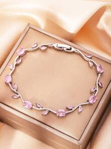 水钻藤蔓锆石叶子造型时尚手链，适合女性日常佩戴和情人节搭配 - 手鍊 - 查看 22