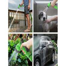 25/50/75/100FT - Extendable Magic Hose With 7 Water Spray Functions, Water Gun, And High-Pressure Car Wash - Ideal For Garden, Lawn, And Outdoor Cleaning Needs, Black, Modern Minimalist Design, Perfect For Dog Bathing And Outdoor Cleaning, Essential Dog Bathing Tool | Functional Pet Product | Adjustable Nozzle - Multicolor - View 6