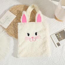 1 pieza Bolsa de lona de Pascua, Bolsa de dulces con conejo de peluche lindo, Bolsa decorativa de regalo creativo para fiestas - Multicolor - Ver 3