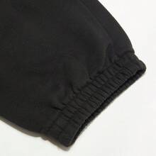 Puma Pantalones de chándal casuales con cordón y puños de punto con logotipo bordado clásico para hombre, primavera/otoño - Negro - Ver 5