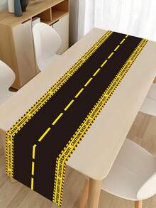 1pc Racing Theme Table Runner, 180*35cm/230*35cm Table Cloth, Racing Theme Table Decor, Suitable For Racing Themed Birthday Party, Wedding, Baby Shower, Gender Reveal Party, Holiday Party, Also Can Be Used As Table Decor, Racing Game Accessory - Multicolor - View 8