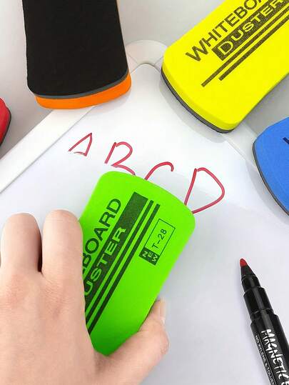 1 st dynamiskt magnetiskt whiteboardsuddgummi, torrt raderbart markörsuddgummi för elever, klassrum och kontorsmaterial, demonstration, flerfärgat, klassrumssuddgummi, nödvändigt för tillbaka till skolan, whiteboardpenna, krita, rengöring av svarta tavlor, skol- och kontorsmaterial