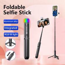 3-In-1 Aluminum Alloy Extendable Selfie Stick Tripod With Wireless Remote Control, Compact Portable Phone Stand Compatible With IPhone 13/12/11 Pro/XS Max/XS | Selfie/Live Stream/Photography - A - View 3
