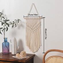 1pc Woven Tapestry, Bohemian Nordic Style With Tassels, Modern Decor For Bedroom, Home Decoration - Multicolor - View 2