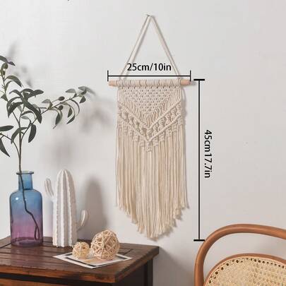 1 قطعة من النسيج المنسوج، بنمط بوهيمي نوردي مع شرابات، ديكور حديث لغرفة النوم، ديكور المنزل