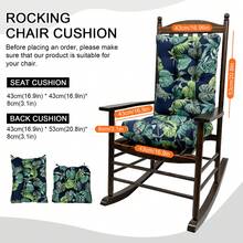 Outdoor Indoor Waterproof Seat Chair Outdoor & Indoor Waterproof Seat Chair Cushions With Ties Chair Back Cushion Recliner Seat Mat Outdoor Dining Chair Cushion For Patio Cushion Furniture - 綠色樹葉 - 查看 7