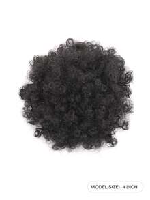 2pcs/Set Kids Fluffy Curly Hair Ties - Soft Synthetic Elastic Hair Bands Suitable For Various Bun & Ponytail Hairstyles