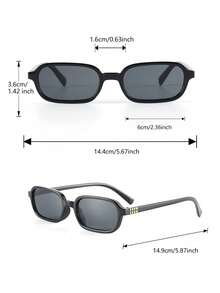 8 buc ochelari de vedere cu ramă pătrată pentru femei, stil stradal, elegant, futurist, la modă, pentru activități casual în aer liber, ținute de întâlniri, petrecere a burlacilor, accesorii de plajă - Multicolor - Vizualizare 5