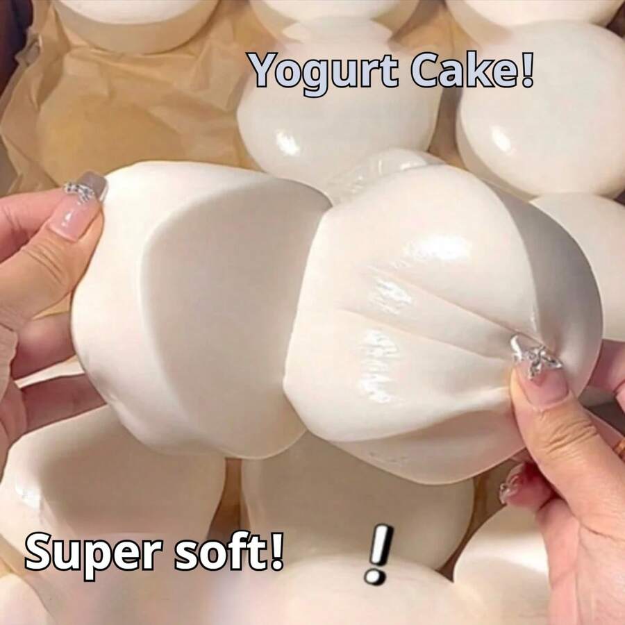 1个2026年畅销超柔软牛奶酸奶挤压玩具，慢回弹减压挤压玩具，节日、生日完美礼物，趣味礼品 - 彩色 - 查看 1