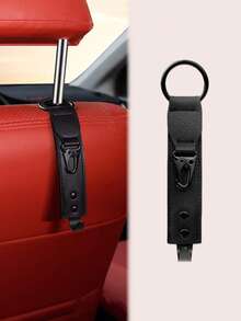 汽车座椅靠背挂钩 – 双合金挂钩，可挂包、水瓶和雨伞，承重25公斤，适用于标准头枕杆，可折叠隐藏式设计，适用于轿车和SUV - 收納掛鉤 - 查看 12