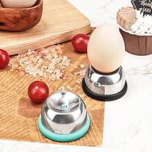 1个不锈钢打蛋器，适用于打鸡蛋，重型打蛋器，底座稳固，针尖锋利，可轻松煮出优质硬质鸡蛋，防锈且易于剥壳，厨房小工具 - 彩色 - 查看 1