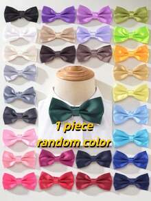 1 Bộ vest công sở nam kèm nơ cổ điển, chống nhăn, vải pha sợi polyester, thích hợp đi làm, tiệc, sự kiện kinh doanh, nhiều màu sắc - Nhiều màu - Xem 39