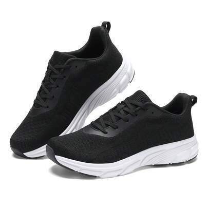 Men's Knit Casual Sports Shoes, Lightweight Breathable Running Sneakers