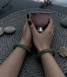 Elegant Style Jade Bangle - Exquisite Box Included - Choice Gifting Fine Jade Bangles - 藍色 - 查看 3