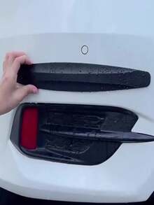 1 Pair Car Front & Rear Bumper Anti-Collision Strips, Bumper Lip Body Anti-Scratch Anti-Friction Widened Protective Adhesive Strips - A - View 2
