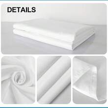 White Photo Backdrop Curtains (No Stand), White Photography Seamless Backdrops Background For Easter, Birthday Party, Wedding, Photos, Projector - White - View 6